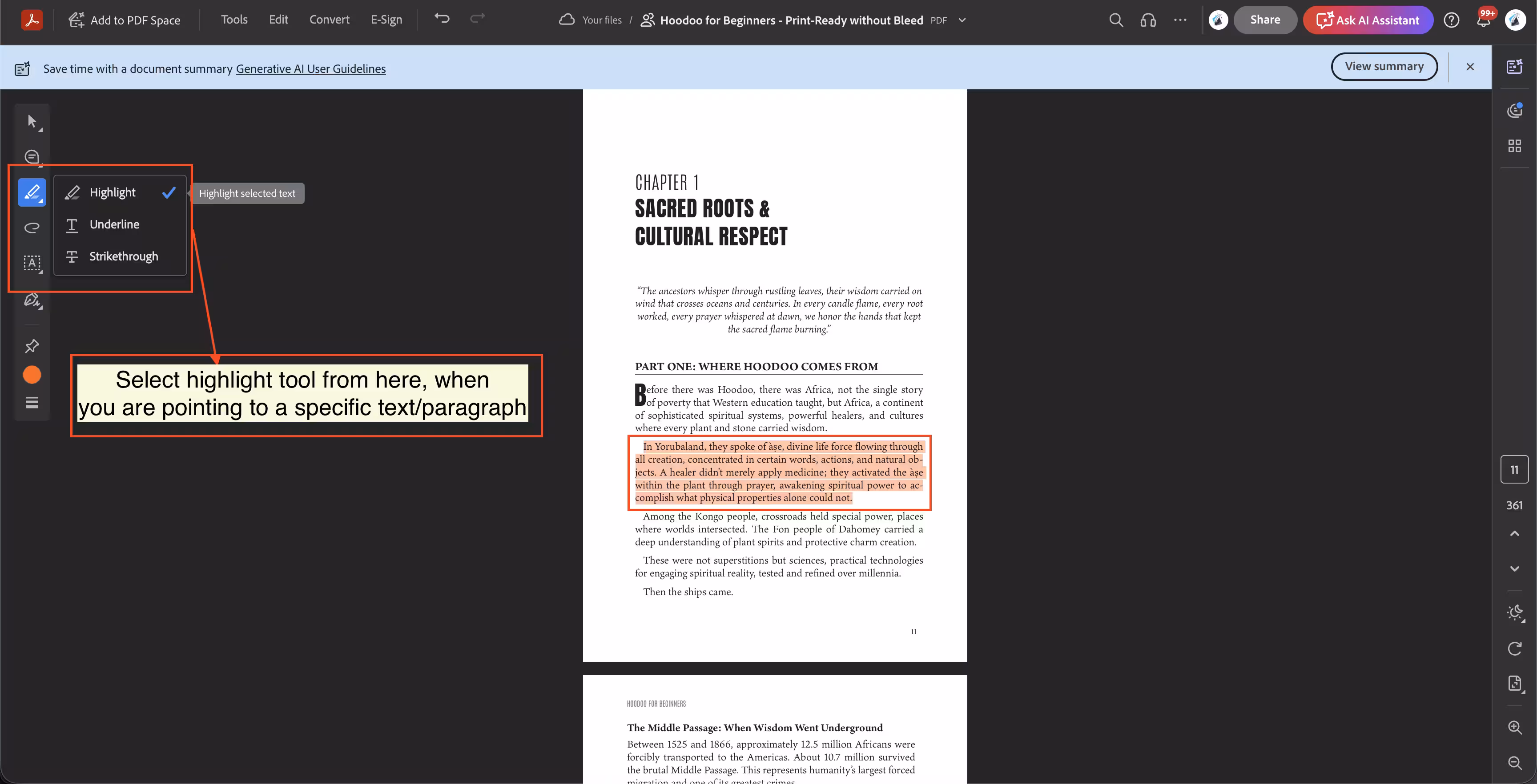 2. Highlight Text